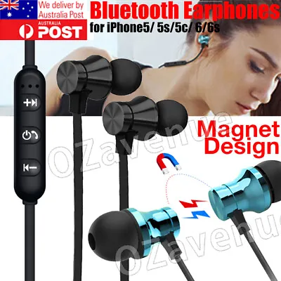 $9.91 • Buy Sweatproof Wireless Bluetooth Earphones Headphones Sport Gym For IPhone IPad