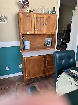 Antique Victorian Oak Hoosier Kitchen Cabinet 1930s 3554 Off Market Easter $210 • $195