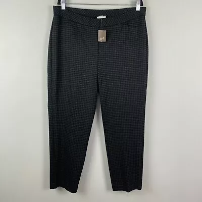 J Jill Ponte Slim Leg Pants Womens XL Petite Pull On Elastic Waist Gray Black • $24.95