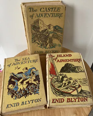 £6.73 • Buy Vintage 1940/50s Enid Blyton Book Bundle - Adventure Series Sea, Castle, Island