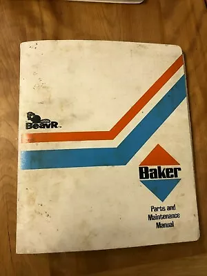 Baker Parts & Maintenance Manual PAL W 040 S/N S1909-4533 1979 • $13.99