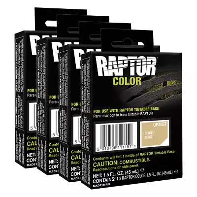 U-POL 4857 Raptor Beige Color Tint Pouch For 4L Truck Bed Liner Kit 4 Pack • $90.34