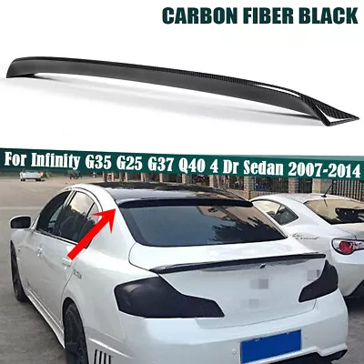 Fits Infiniti G35 G37 Sedan 07-14 VIP Style Rear Roof Spoiler Visor Carbon Look • $77.99