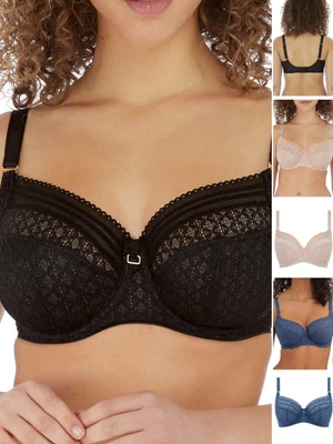 £29.75 • Buy Freya Viva Lace Bra Side Support Underwired Bras Full Cup Lace Stretch Lingerie