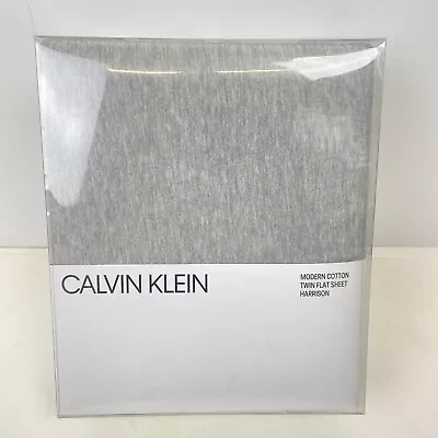 $24.99 • Buy Calvin Klein Twin Flat Sheet Gray Harrison Modern Modal/Cotton Flat Sheet