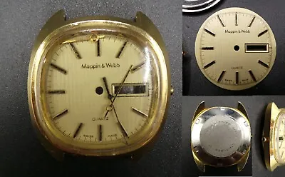 Mappin & Webb Gold Plated Case Dial Hands Guaranteed Genuine SPARES FREE P&P • £49.99