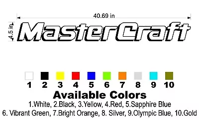 2 Color MasterCraft Hull Decal 4.5 X40.6  #1 • $24.95