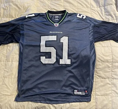 Vintage Reebok NFL Seattle Seahawks 51 Lofa Tatupu Jersey XXL Authentic Men’s • $19