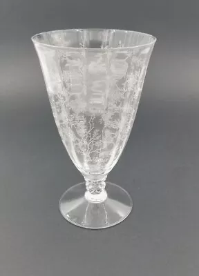 Fostoria Chintz Crystal Stemmed Etched 5 Ounce Footed Ice Tea Glass  • $17.95