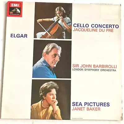 ASD 655  Jacqueline DU PRE- ELGAR CELLO CONCERTO *Barbirolli LSO /  Janet Baker • £11.48