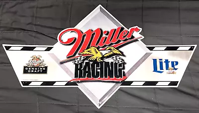 Miller Genuine Draft Beer / 1995 Promo Only Miller Racing Metal Sign Man Cave • $9.99