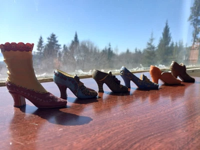 $10 • Buy Vintage Mini Shoes Decorative Collectible Victorian