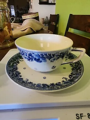 Delft Blue Pottery Teacup And Saucer • $7.50