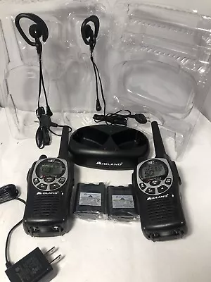 2 Midland XTRA Talk GXT1000G GMRS Walkie Talkies Charge Dock & More Read Desc • $80