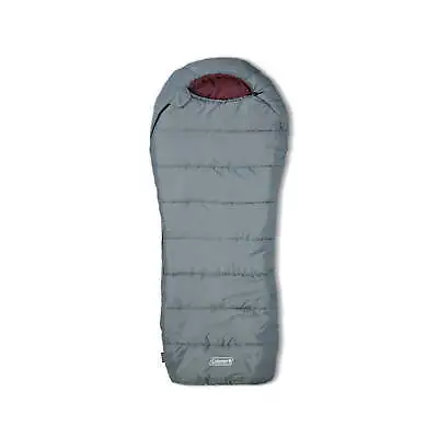 Coleman Tidelands 50° Big & Tall Mummy Insulated Sleeping Bag Gray • $35.99