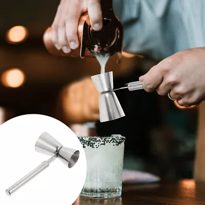  Stainless Cocktail Jigger Steel Bar Bun Dumpling Maker Ounce Cup Pearl Milk Tea • £7.15