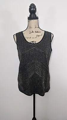 $26 • Buy $118 NWT Cache XS Beaded Front Tank Top Blouse Sleeveless Scoop Neck 