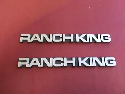 Vtg Pair Ranchking Riding Lawn Mower Emblems Plastic Original • $67.45