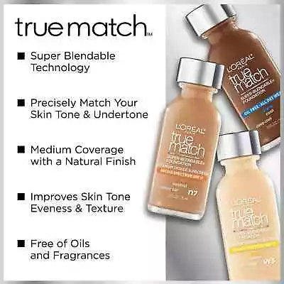 L'Oreal True Match Super-Blendable Makeup (Warm/Neutral/Cool) 1oz/30ml YOU PICK! • $7