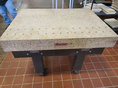 Starrett Pink Granite Surface Plate 48” X 36” X 5” With Steel Stand • $2999.99