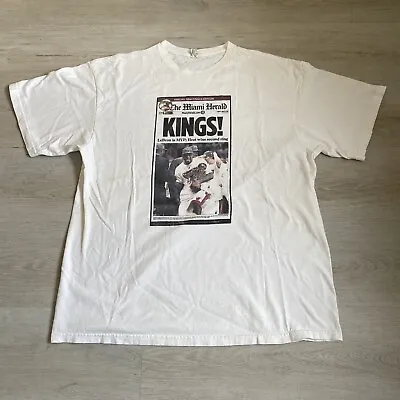 Miami Heat Lebron James KINGS Newspaper 2012 NBA Champions T-shirt Men’s XL RARE • $124.99
