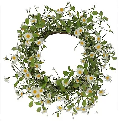 Gisela Graham Daisy Inspired Spring Faux Wreath Unique Easter Home Accessory • £33.99