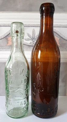 £11.99 • Buy S.C.W.S Glasgow Mineral Bottles X 2 (FREE POSTAGE)