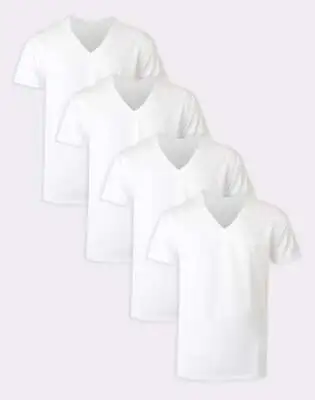 $32.55 • Buy Hanes Men's Ultimate Big Man Cool Comfort FreshIQ V-Neck T-Shirt 4-Pack