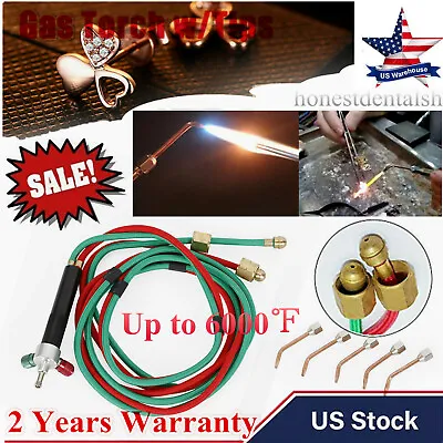 Jeweler Liquefied Gas Micro Little Torch Welding Soldering Kit+5 Tips 14mm Joint • $19.95