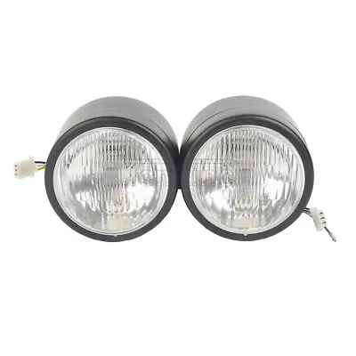 Universal 4'' Black Twin Headlight Motorcycle Double Dual Lamp Street Fighter  • $30.99