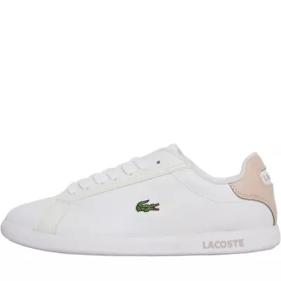 Lacoste Womens Graduate BL Trainers White/​Light Pink Shoes • £69.95