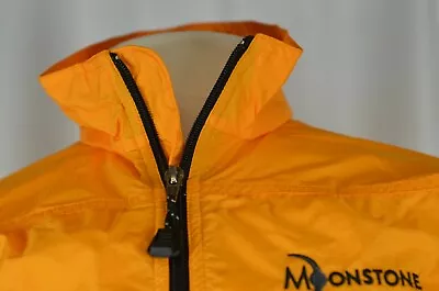 Moonstone Women's Rain Slicker Size 4 Orange Lightweight Full Zip Windbreaker  • $38.49