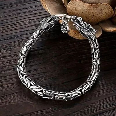 925 Sterling Silver Vintage Dragon Bracelet Unique Elegant Trendy Bangle Jewelry • $10.99