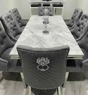 Denver Marble Dining Table With Bentley Chairs • £1099
