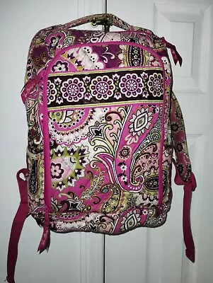 Vera Bradley Laptop Campus Backpack In  Very Berry Paisley  Pattern • $49.99