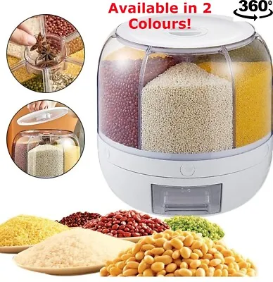 Rice Dispenser Container Cereal Dispenser Box Dry Food Grain Storage Kitchen UK • £23.99