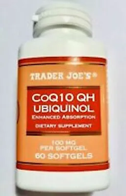 Trader Joe's CoQ10 UBIQUINOL 60 Softgels 100mg CoQ10 QH *EXP 8/2027* FREE SHIP🚗 • $16.75