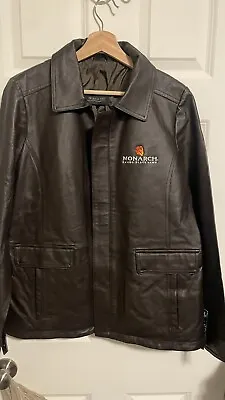 Brown Leather Jacket Monarch Casino Size Large • $59