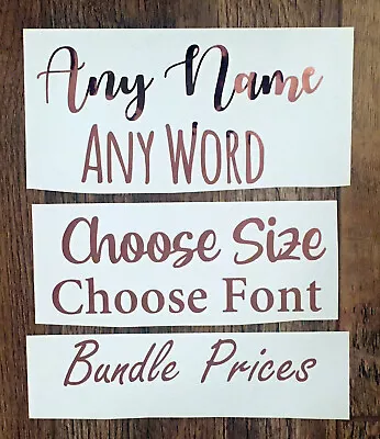 £22 • Buy Rose Gold, Metallic Vinyl Labels, Stickers, Decals, Personalise, Name, Hinch
