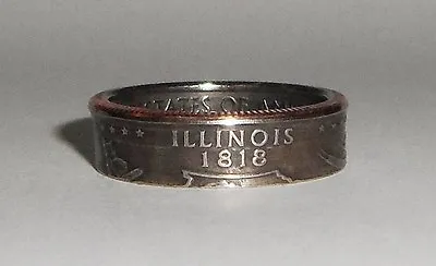  Sealed  ILLINOIS US STATE QUARTER Handmade Coin Ring Or Pendant Size 4-14 • $14.99