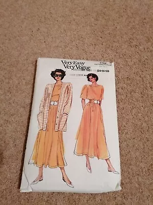 Vogue 7752 Vintage Ladies' Dress Pattern Size 14-16-18 • £5