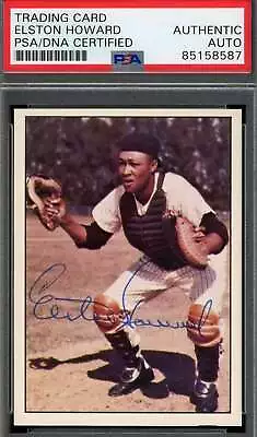 Elston Howard PSA DNA Coa Signed 1979 TCMA Baseball History Series Autographed • $179