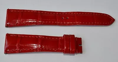 NEWAuthentic Jean Rousseau Paris Red Leather Watch Strap 20/16mm 75+115mm OEM • $388.22