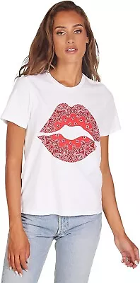 Lauren Moshi L121725 Croft Bandana Lip Vintage Tee Women's Size S • $83.60