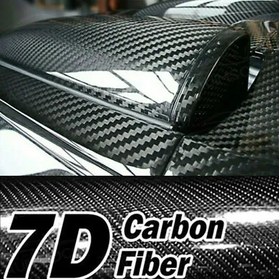 $15.25 • Buy For Ford F-150 Car Glossy Carbon Fiber 7D Vinyl Film Auto Interior Wrap Stickers