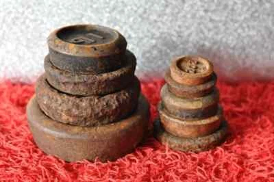 £0.99 • Buy Mixed Vintage Job Lot Of Weights - Various Makes/Condition/Sizes (Total 4.5kg)