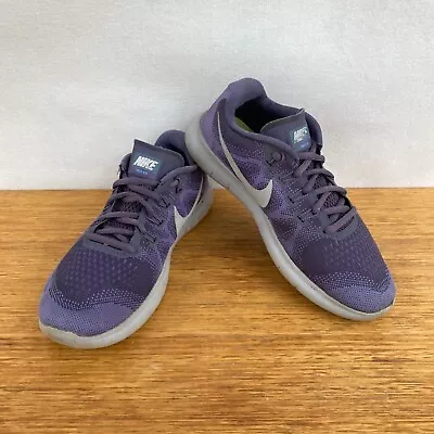 Womens Nike Free RN Run Athletic Running Shoes Sneakers Purple Size 6.5 37.5 • $39