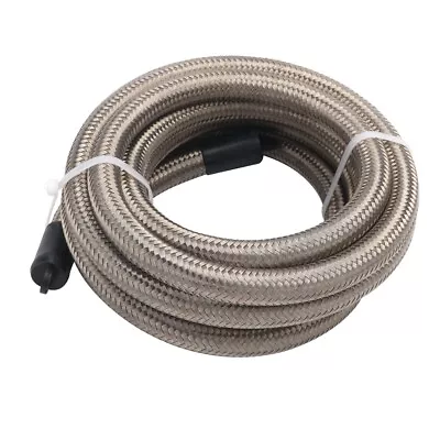 LokoCar Fuel Line Hose Braided Stainless Steel Oil Gas AN8 8AN CPE 10FT Silver • $21.99