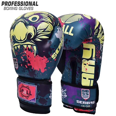 Boxing Gloves Muay Thai Training Punching UFC Sparring MMA Kickboxing 8oz To14oz • $29.75