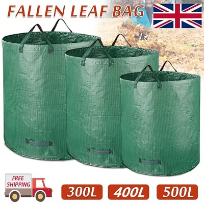 Heavy Duty Garden Waste Bag Reusable Waterproof Refuse Sack For Leaves Grass Bin • £5.69